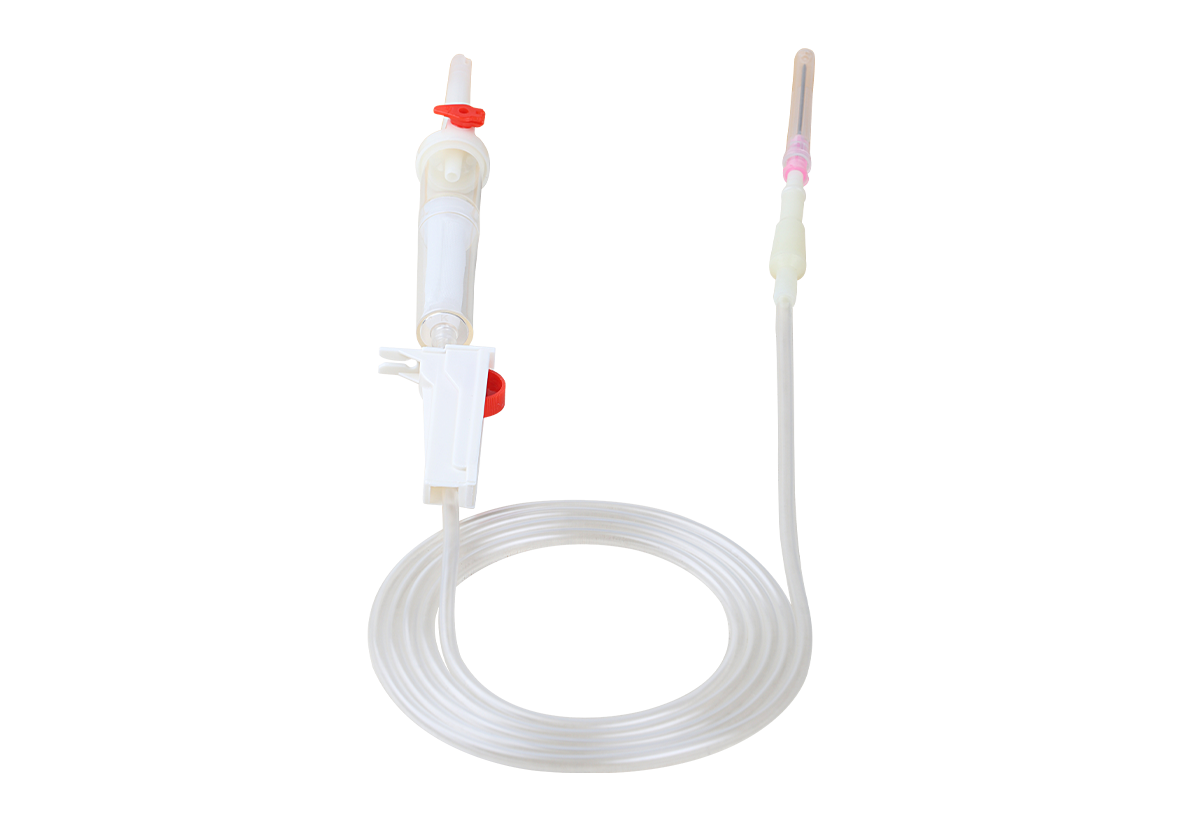 Trusa transfuzie cu ac plastic si luer-slip, lungime tub 150 cm