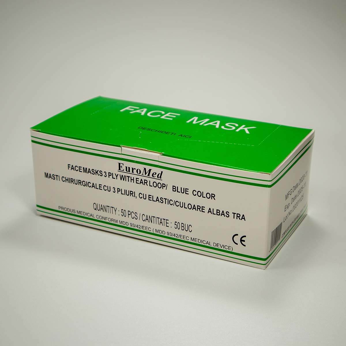 Masca chirurgicala 3 pliuri cu elastic TIP II